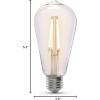 image:imageFeit Electric Vintage Exposed Filament Clear Glass LED ST19 with a Medium E26 Base Light Bulb  60W Equivalent  10 Year Life  400 Lumen  2100K Soft White  Dimmable  Original VintageSoft White