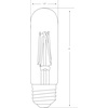 image:imageFeit Electric Vintage Exposed Filament Smoke Glass LED AT19 with a Medium E26 Base Light Bulb  60W Equivalent  10 Year Life  300 Lumen  5000K Daylight  Dimmable  Original VintageSoft White