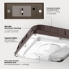 image:imageFeit Electric 10in LED Canopy Light 5CCT Selectable 4000 Lumens 44W Wet Rated DieCast Aluminum Housing 50000Hour Lifetime Bronze Outdoor Commercial Security Ceiling Fixture S10CNPY5CCTBZ3000K6500K White